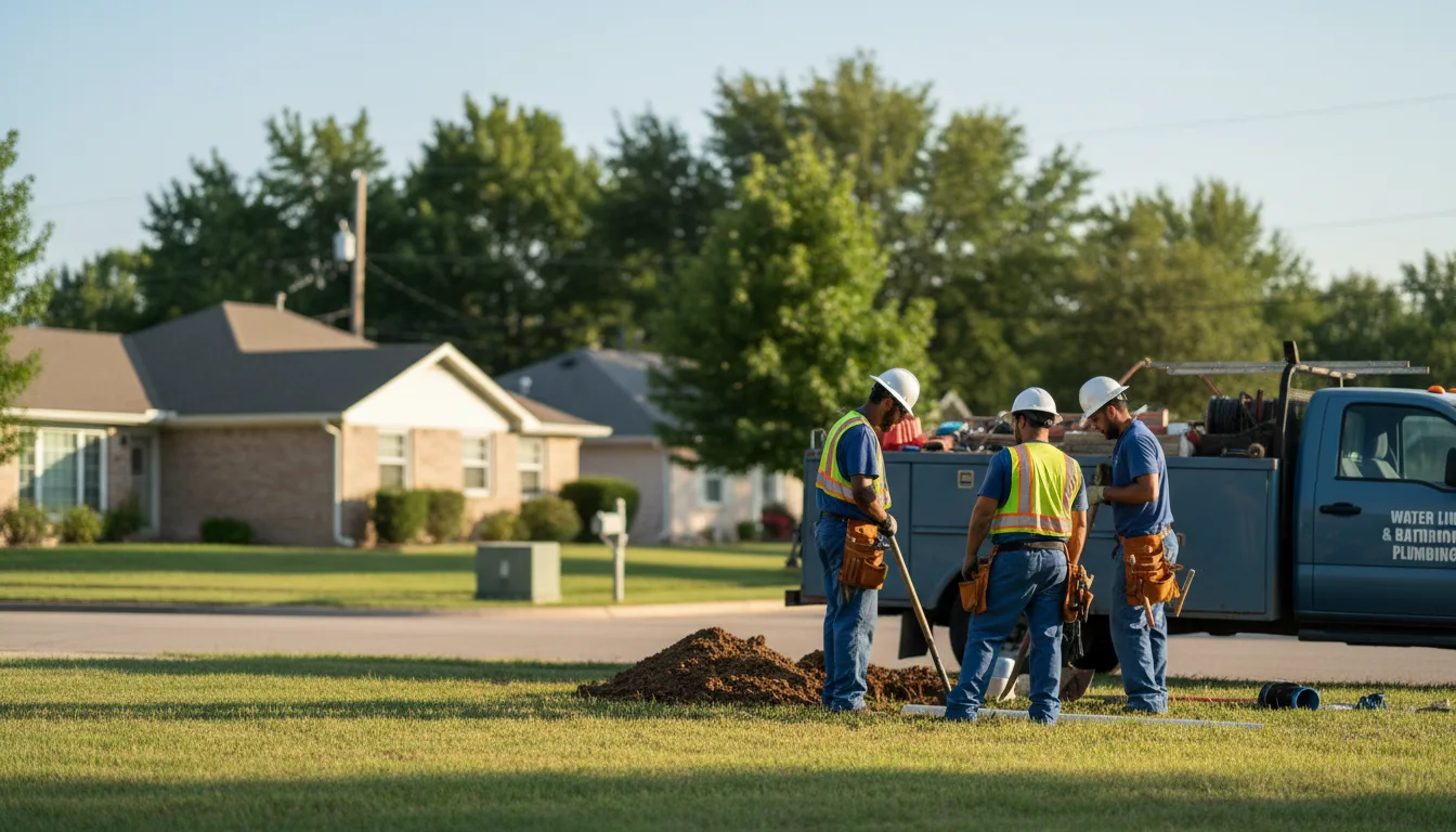 Residential water line and bathroom plumbing service in Aleppo, PA